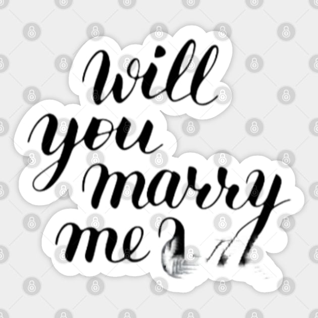 Will you marry me Sticker by RubyCollection